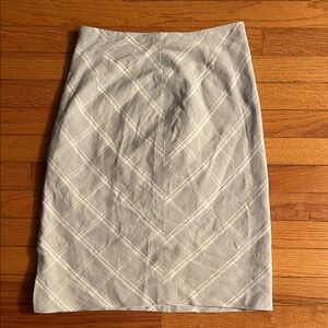 Rebecca Taylor Gray Checkered Pencil Skirt